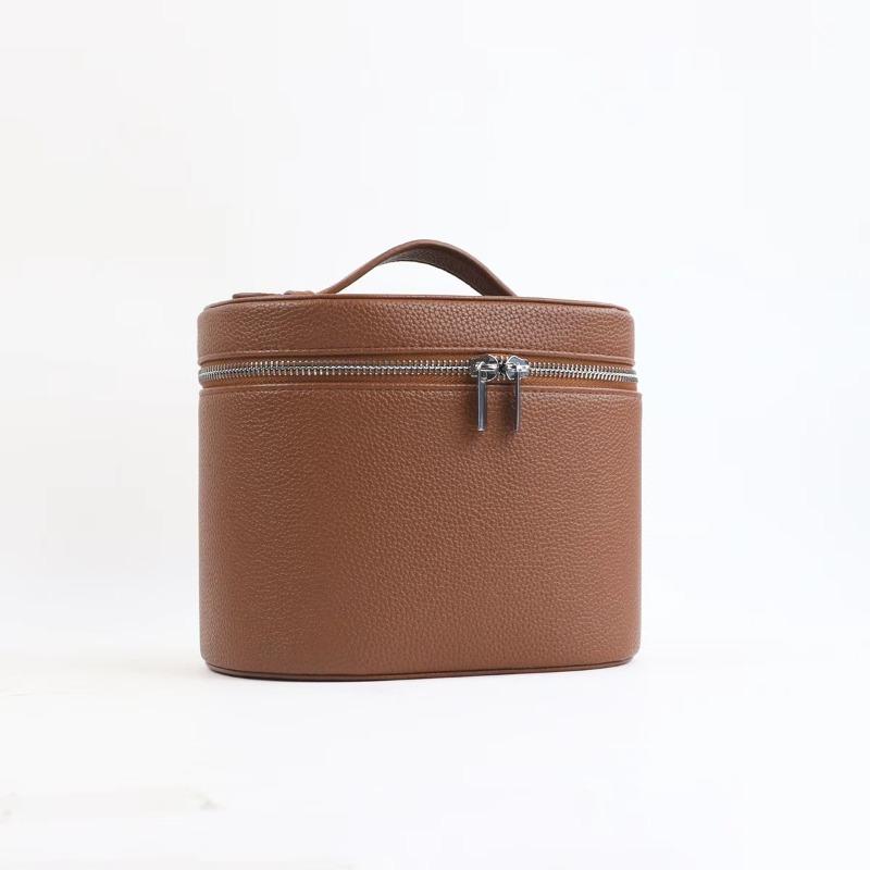 1pcs Portable  PU Leather Layered Cosmetic Case Large Capacity Travel Toiletry Organizer Waterproof Makeup Storage Box
