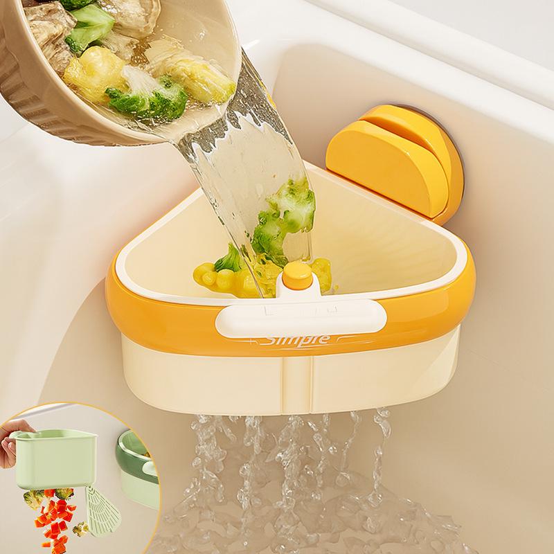 Kitchen Sink Suction Cup Draining Basket: Food Filter & Fruit Washer