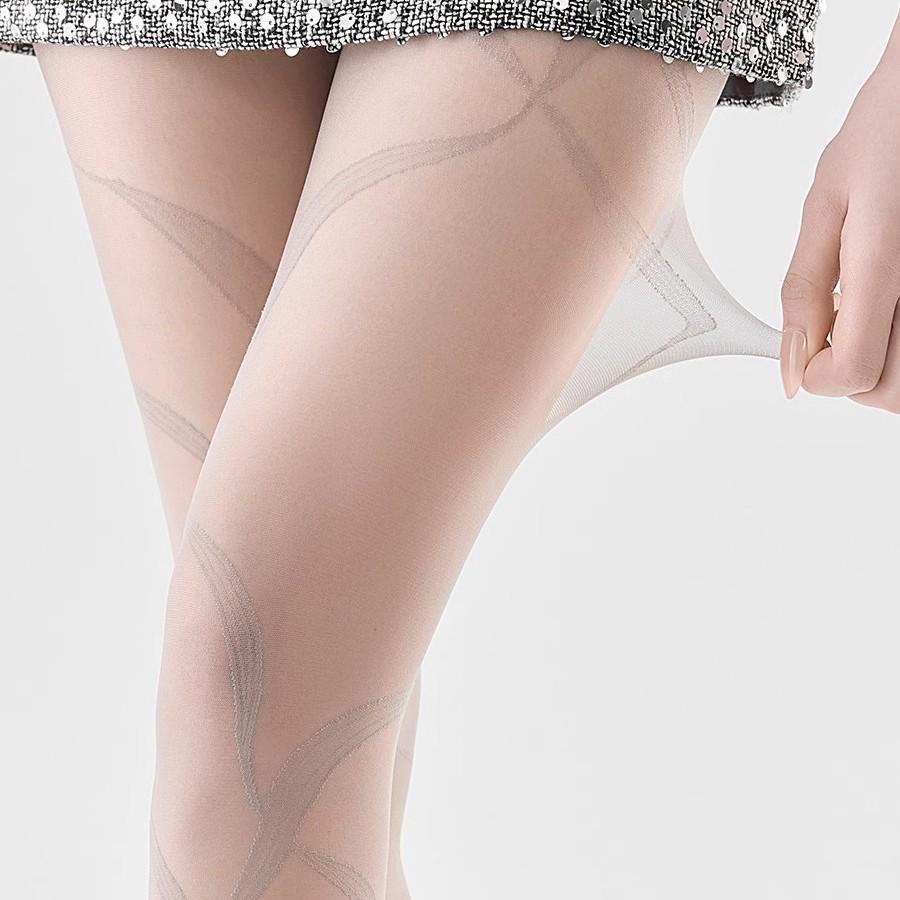 Elegant Ballet-Style Jacquard Stockings: Versatile Ribbon Wrap Pantyhose