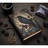 Raven Leather Grimoire Journal: Gothic Witchcraft Book of Shadows Birthday Gift, Gift for Dad