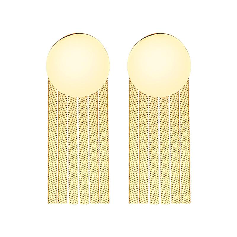 Fashion French Long Fringed Design Ear Chain Female Personality Exaggerated European and American Style Light Luxury Earrings Jewelry