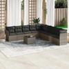 VidaXL Garden Lounge Set with Cushions 10 Pcs Grey Braided Resin 3217790