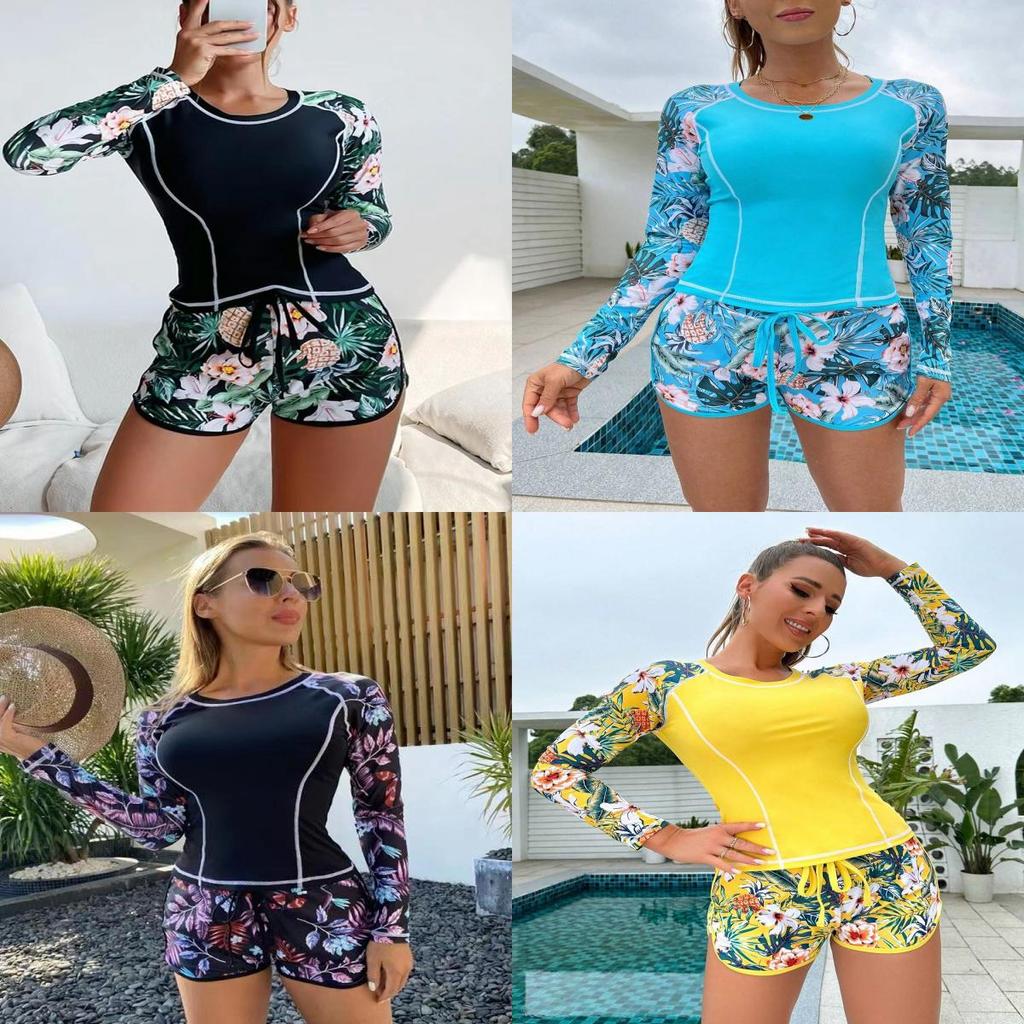 Costume da Bagno da Ragazza a Manica Lunga con Protezione UV per Sport Acquatici