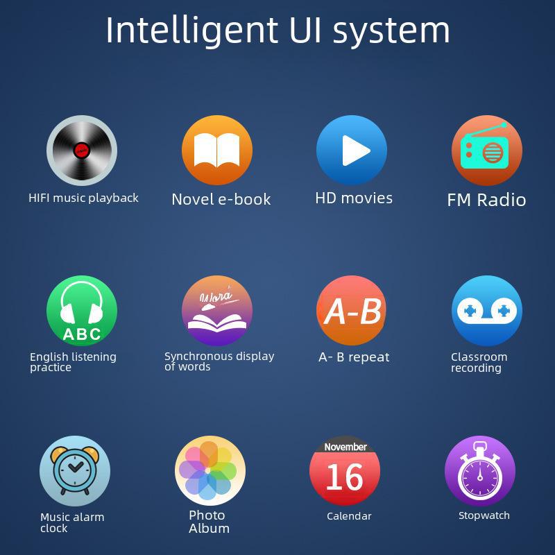 Bluetooth-MP3-Musikplayer – Studentenversion mit Touchscreen und Unterstützung für englische Hörbücher