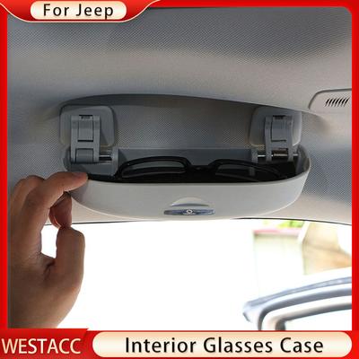 Car Sunglasses Case Glasses Holder for Jeep Compass 2017 -  Renegade 2014 -  Glasses Storage Box