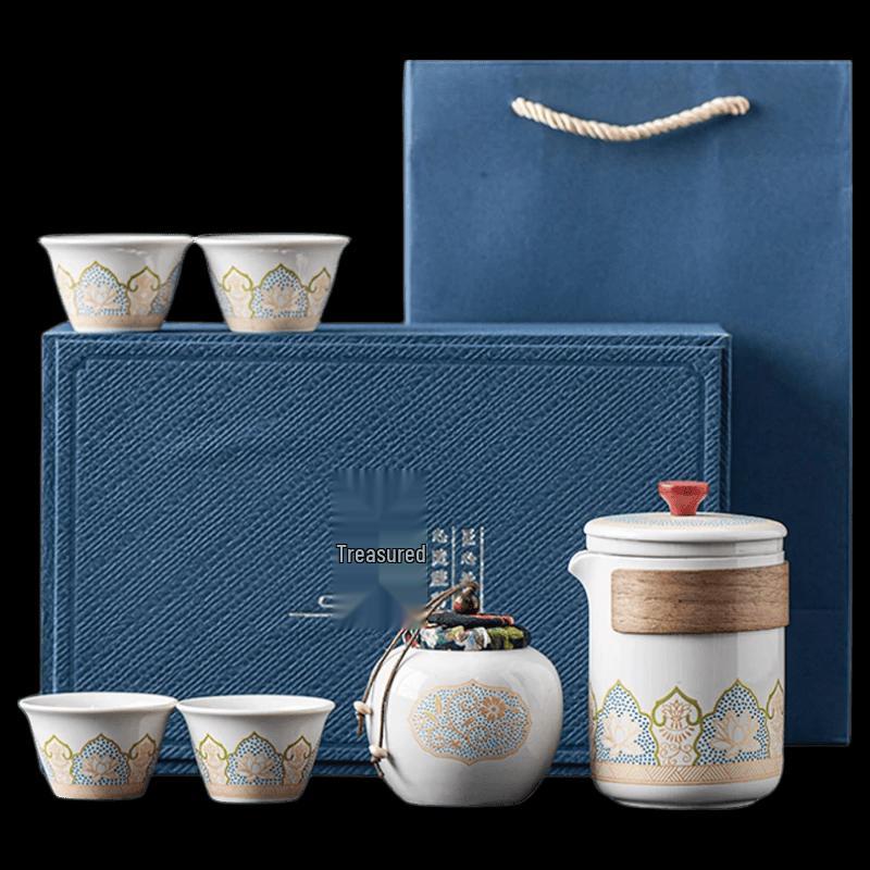 PinJian Ceramic Travel Gongfu Tea Set