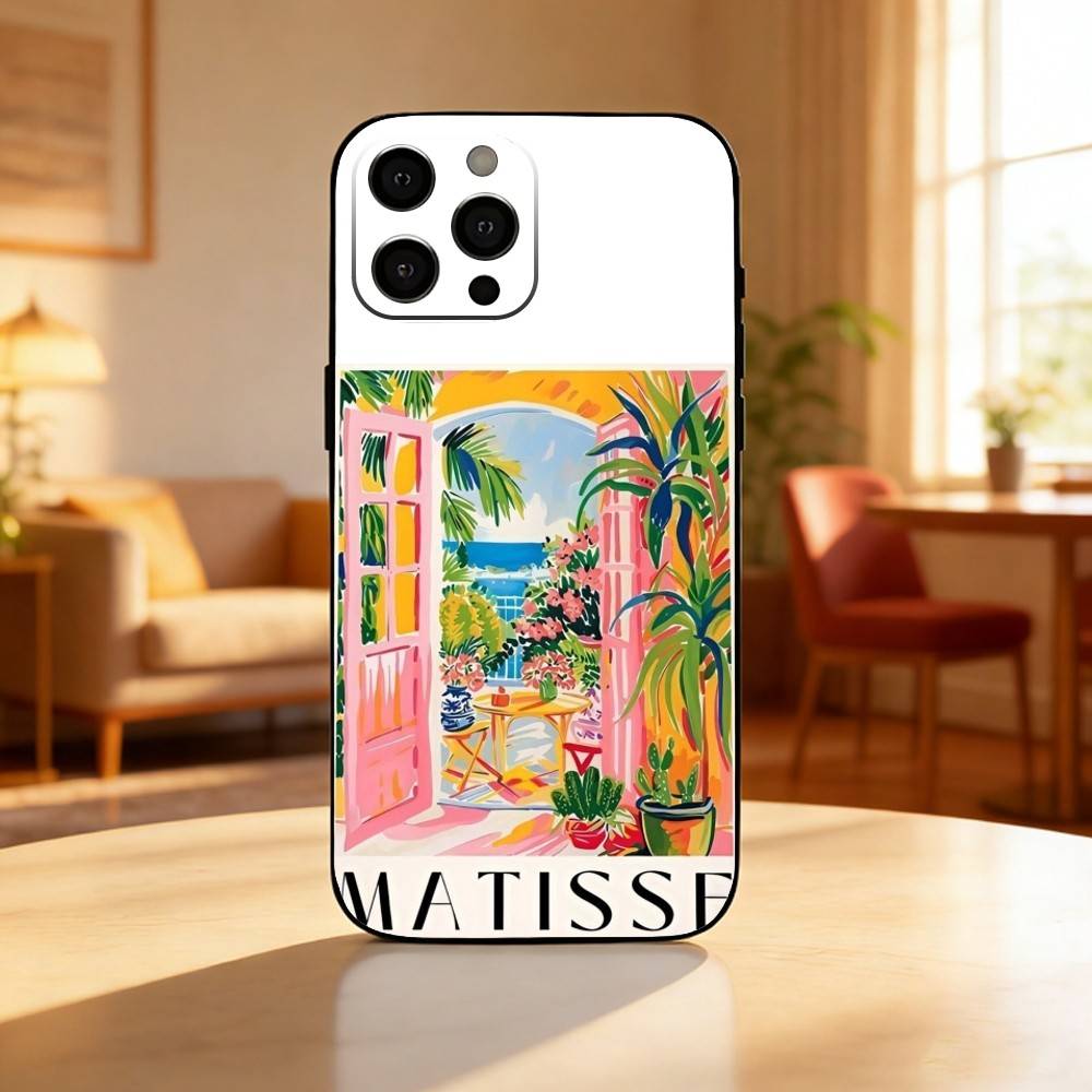 Henri Matisse Art Painting Phone Case For iPhone17,16,15,14,13,12 Plus,Max Soft Silicone Black Cover