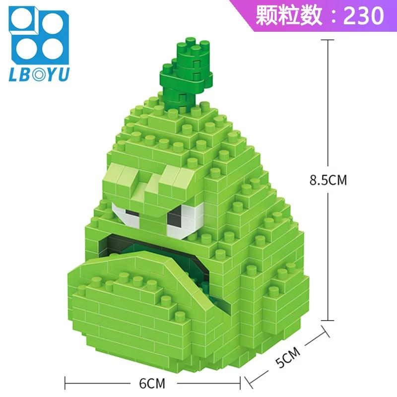 Plants Vs Zombies Blocks Small Cartoon Mini Building Block Peashooter Sunflower Chomper Assemble Action Model Doll Toy For Kids