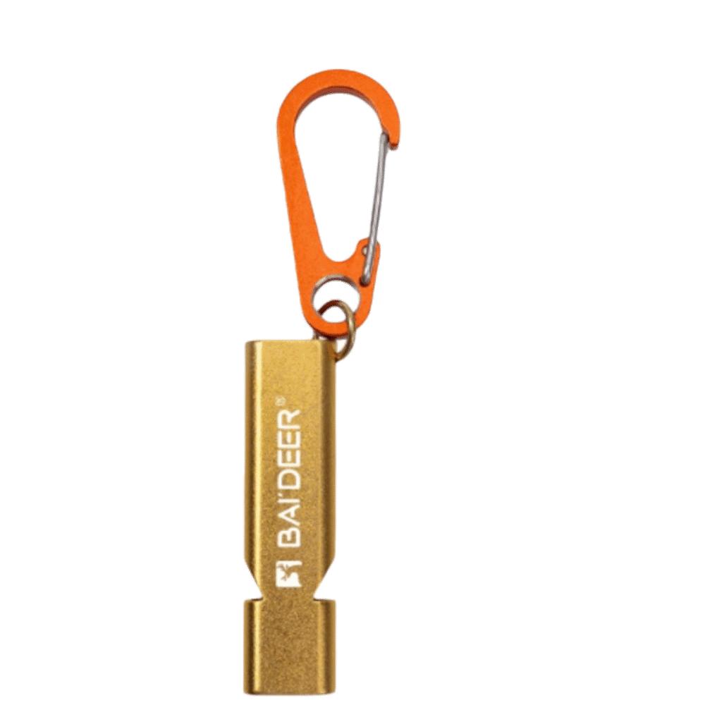

Portable Aluminum Zinc Zinc Alloy Whistle With Lanyard Double-tube Whistle Survival Whistle Survival Gear золотий