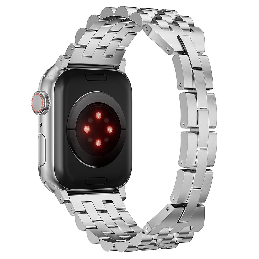 

For Apple Watch Series 10 42mm/9 8 7 41mm/SE (2023) SE (2022) SE 6 5 4 40mm/3 2 1 38mm Metal Watchband Silver