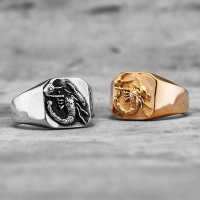 Anel Escorpião Venenoso Aço Inoxidável Masculino Feminino Punk Único Tendência para Casal Joias Biker Masculinas Criatividade Presente