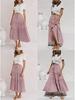 European and American Women's Bohemian High-Waist A-Line Pleated Skirt