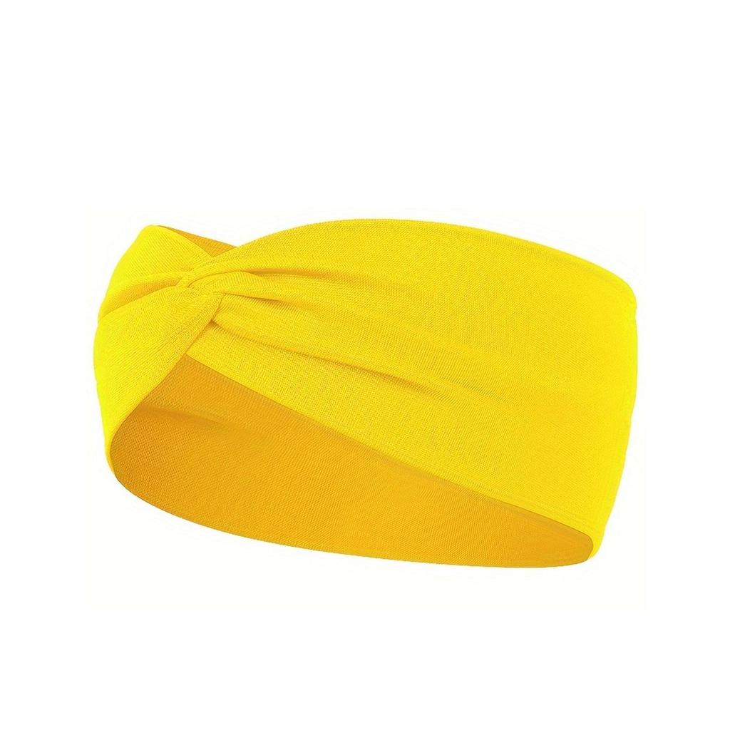 Damen Elastisches Yoga-Schweißband, Breites Schweißabsorbierendes Stirnband, Sport-Haaraccessoire