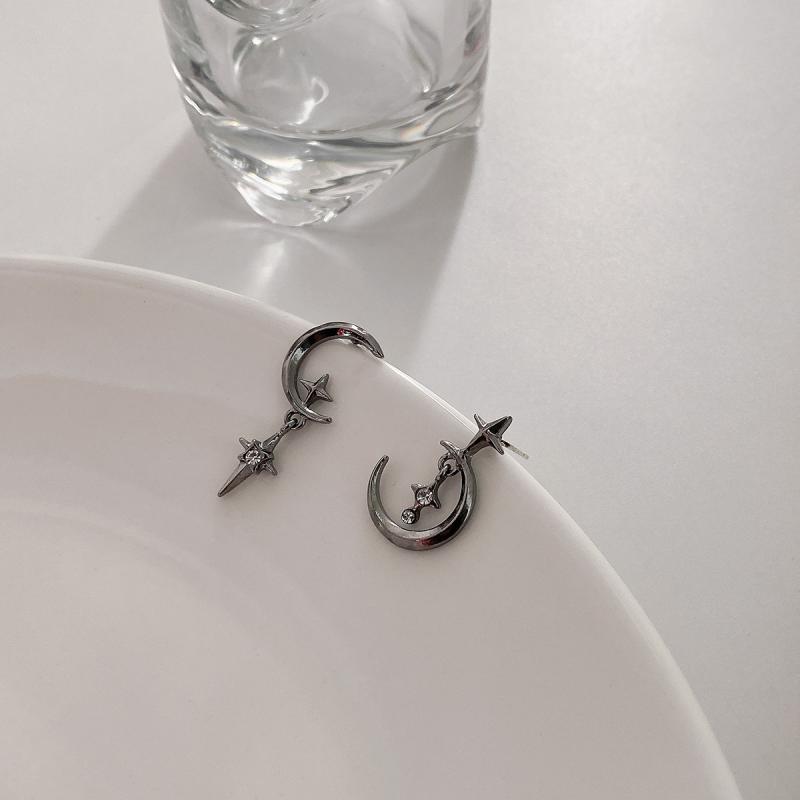 Earrings Star Moon Design Pendant Eardrop For Women Stud Trendy Dangle Earrings