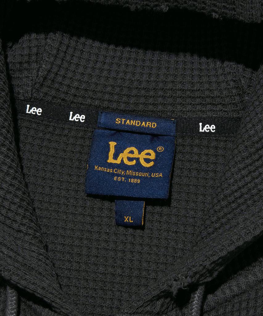 Lee Damaged Waffle Dyed Zip-Up Hoodie Black