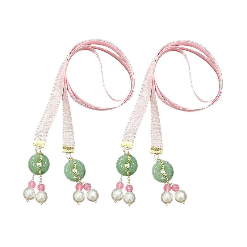 2025 New Hanfu Hair Accessories Girls Ancient Style Headwear Baby Chinese Bell Ribbon Kids Tassel Hairband Traditional Must-Have