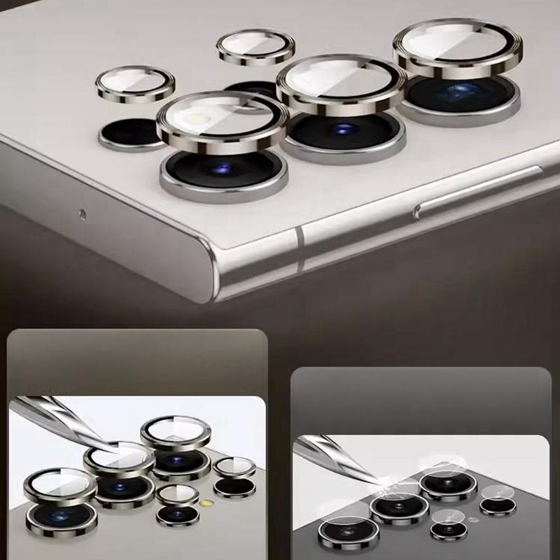 Kameraobjektivring Glas für Samsung Galaxy S25 Ultra S24ultra Displayschutz Schutz S25ultra Originalfarbe Metallkappe Hülle