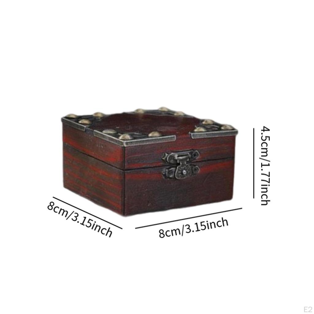 Pirate Treasure Chest Toy Jewelry Storage Box Retro Portable Tabletop Container Keepsake