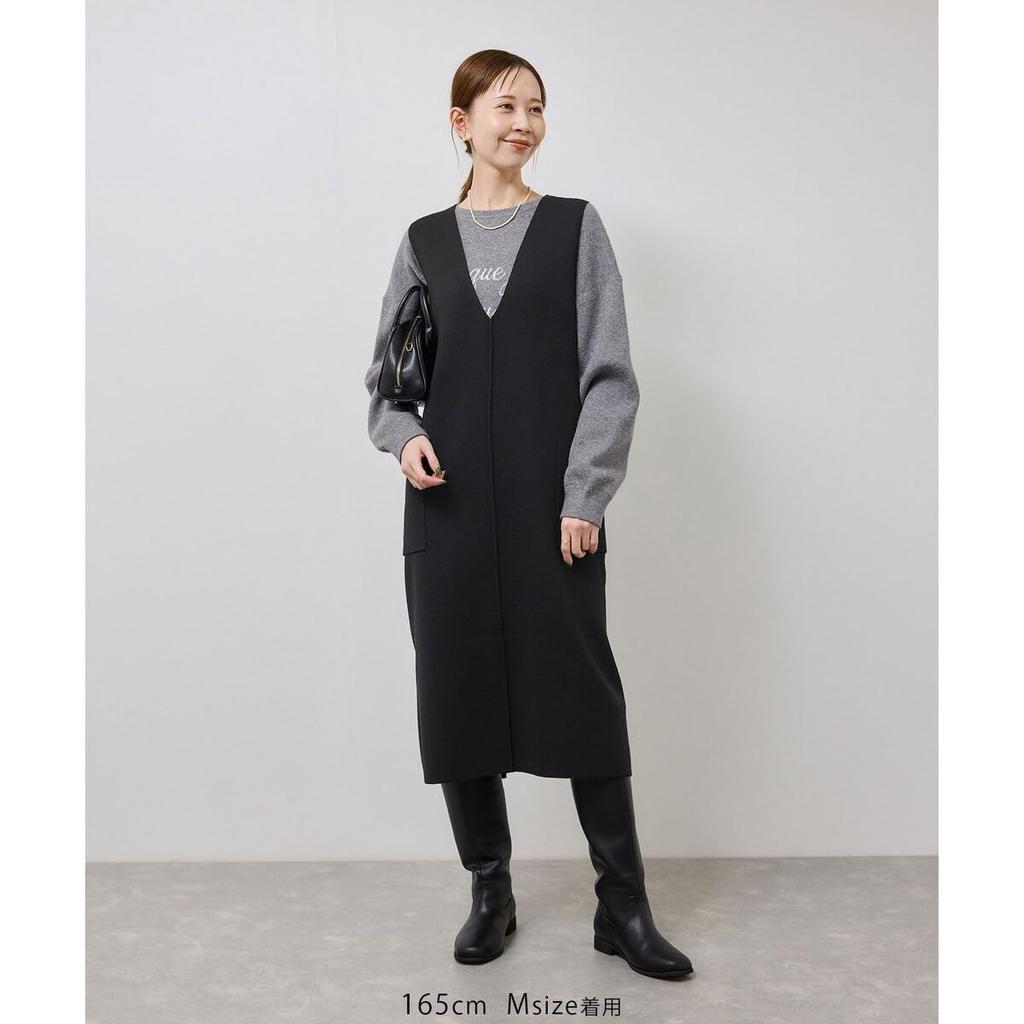 ROPE PICNIC Knit Jumper Skirt GDE55150 Charcoal Women's (06)