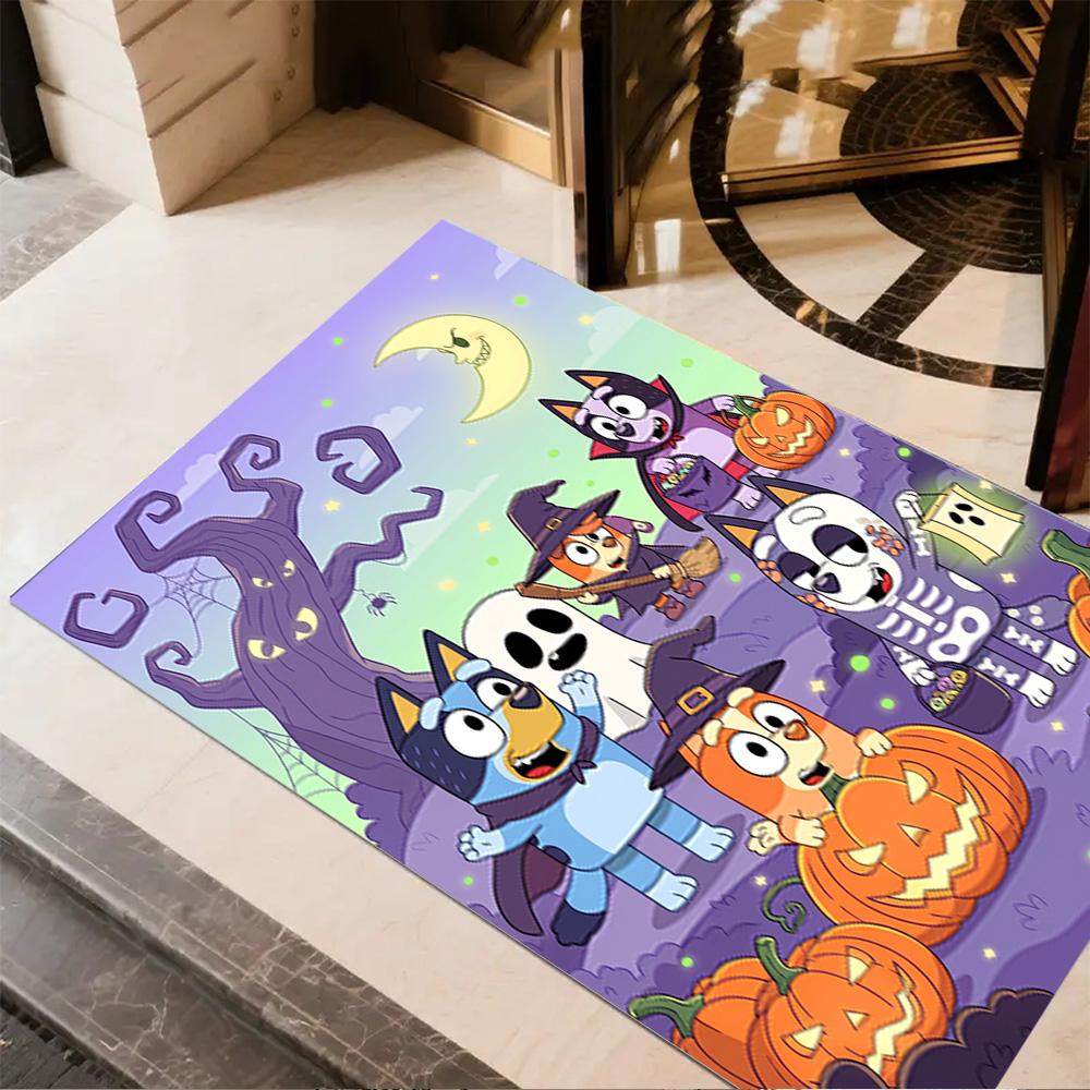 Halloween Night Adventure Area Rug Design for Dormitory Kitchen Study room Outdoor Anti-slip Rug Anime Office Decor