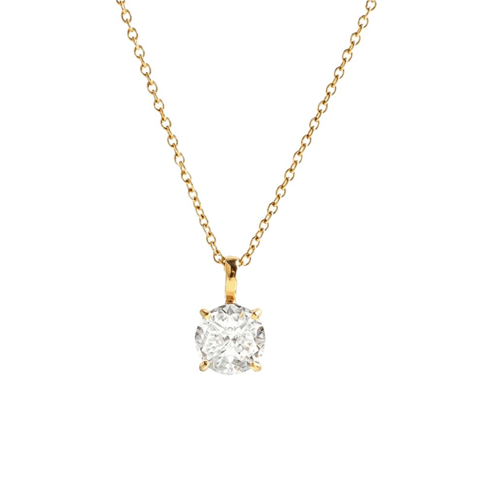 Waterproof Geometric Pendant Necklace PVD Plated Heart Pendant Necklace For Women