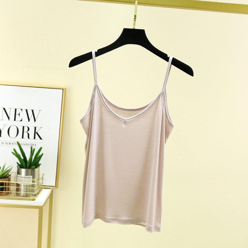 Women's Slimming V-Neck Modal Camisole: Summer Sleeveless Base Layer Top