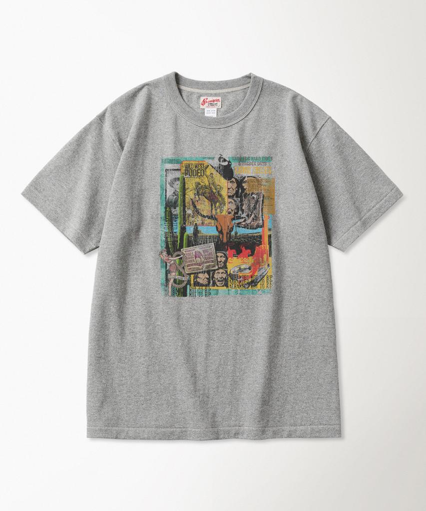 Beulonseun Western Collage Loopwheeled Graphic Tee Melange