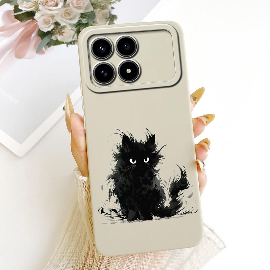 Für Xiaomi Redmi K90 Niedliche Katze Blume Cartoon Handyhülle Für Redmi K 90 K90 Pro Max 5G Stoßfeste Weiche Silikonhüllen Stoßfänger
