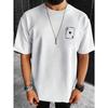 Spielkarte Pik A Druck Herren Baumwoll-T-Shirts All-Math Mode Kurzarm Atmungsaktiv Übergröße O-Ausschnitt Tops Männlich T-Shirt Kleidung