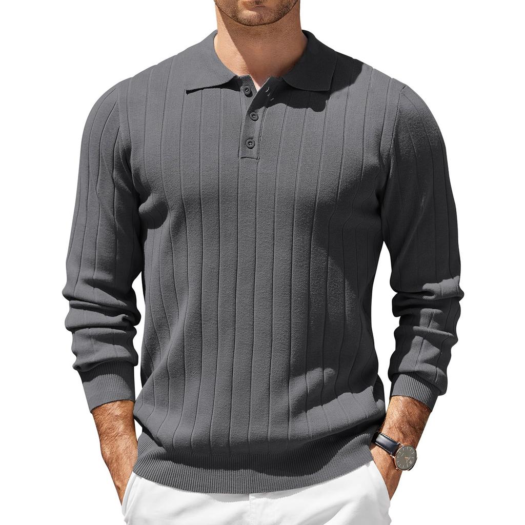 Mens   Shirts Classic Long Sleeve Buttons Fitness Workout T-Shirts Casual Fall Gym Muscle Fit Sports Tops