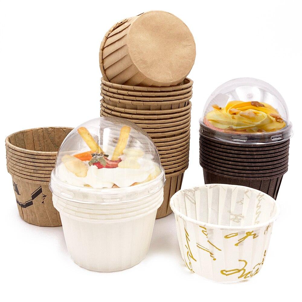 50pcs Cupcake Paper Cup Oilproof Cupcake Liner Baking Cup Tray Case Wedding Party Caissettes Golden Muffin Cup