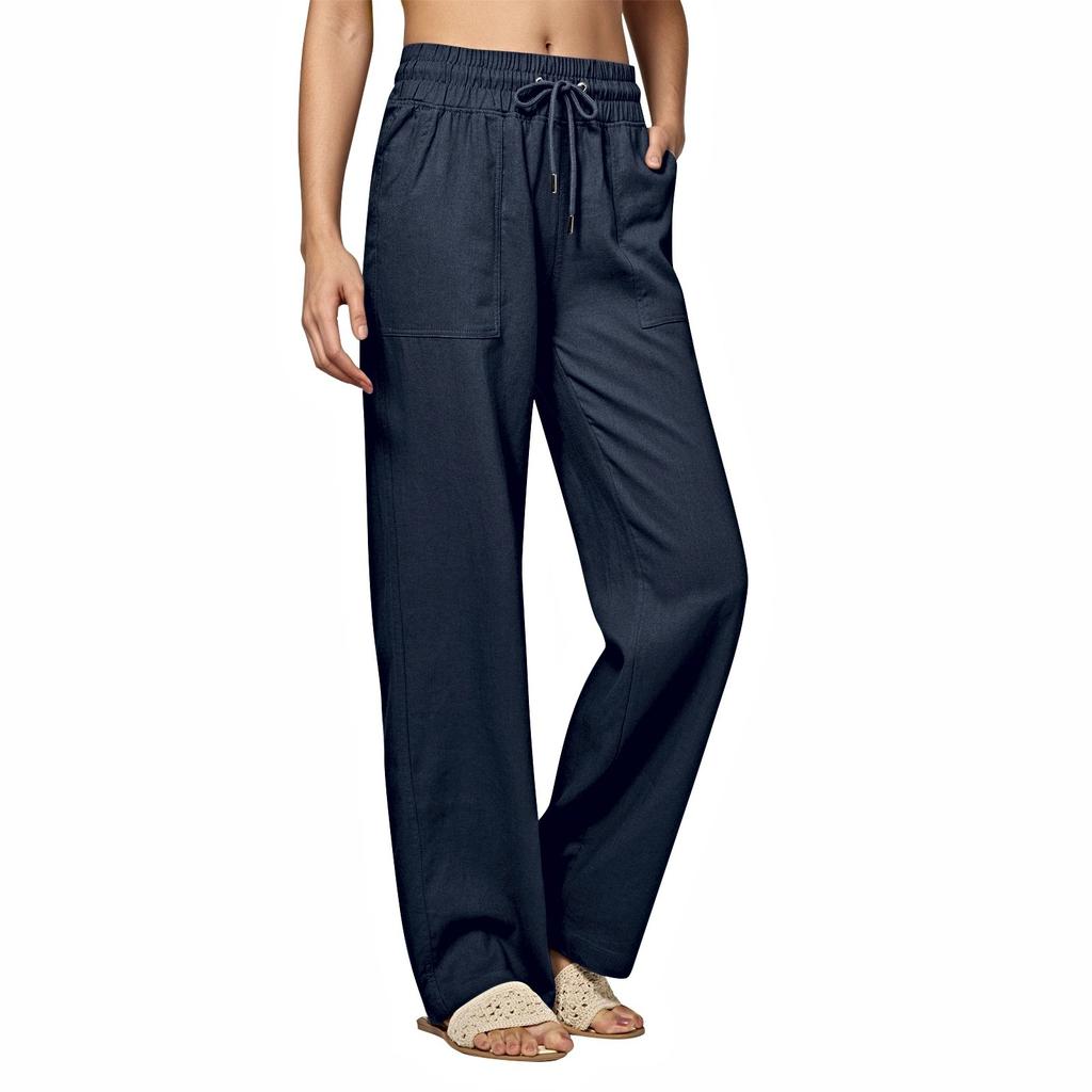 Women's Straight Pants Fashion Casual Pants Nine Point Harlan Pants