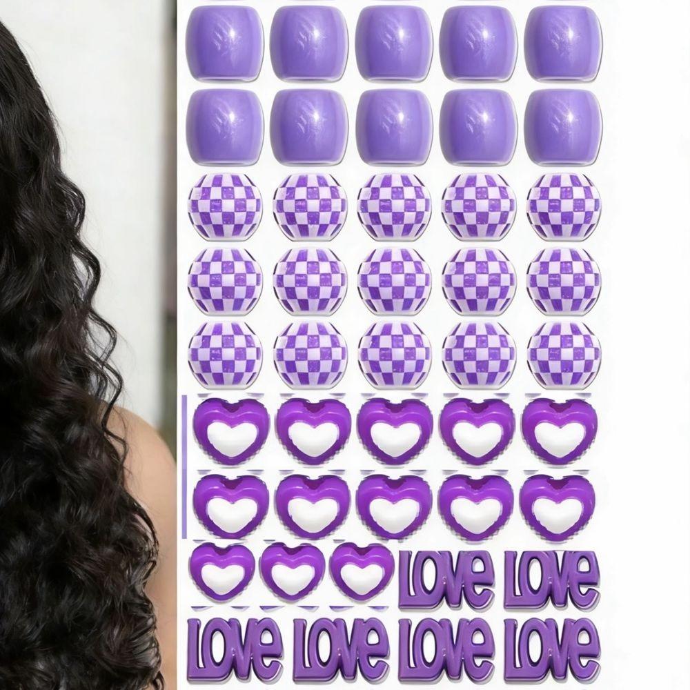 Multi-Color Colorful Hair Beads Kits DIY Painless Braiding Beads New Dreadlock Braids Decor  Girls