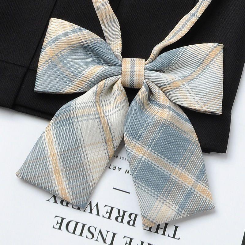 Dodatek do kołnierzyka koszuli mundurowej z kokardą motylkową dla dziewczynek w stylu szkolnym