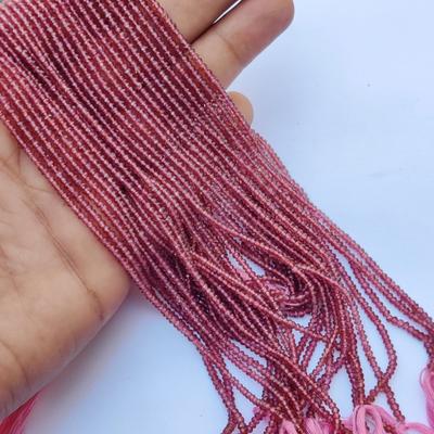 AAA+ Quality Natural Tourmaline Shade Garnet Faceted Round Beads Loose Gemstone 16 Inch Beads Making Jewelry Size 2.5-4 Mm Stone.