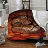 1PC Lion, Autumn Leaves Print Blanket, Soft Throw Blanket - Warm & Cozy for Couch, Bed, Office, and Travel yy250912170
