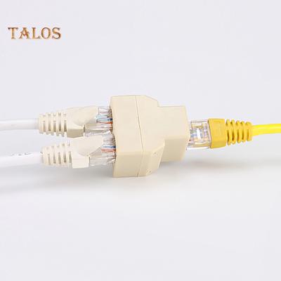 Talos PC House 1 To 2 Way Dual Female Cat6/5/5e RJ45 Lan Ethernet Network Splitter Adapter