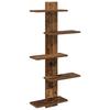 Wall Shelf Reclaimed Wood 48.5 X 15 X 101 Cm Engineered Wood