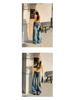 Women's Retro Washed Wide-Leg High-Waisted Slimming Floor-Length Spring Jeans