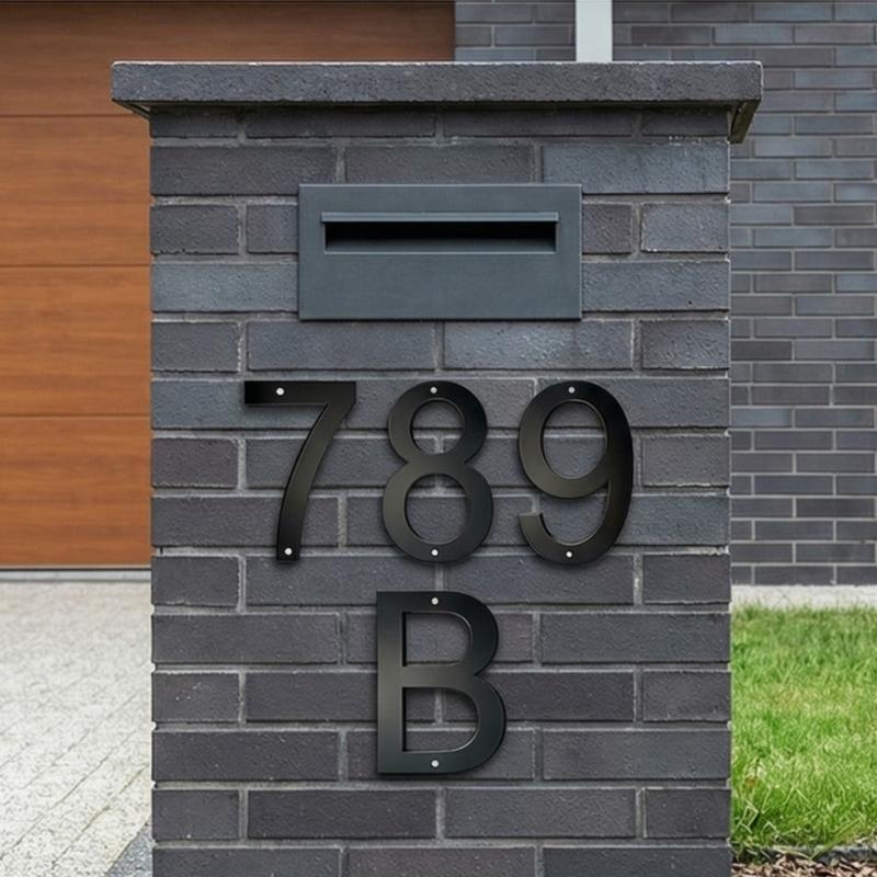 Modern Acrylic House Number Plate Door Label Number Plate Sign with Screw Modern Numbers Address Sign Easy Installation