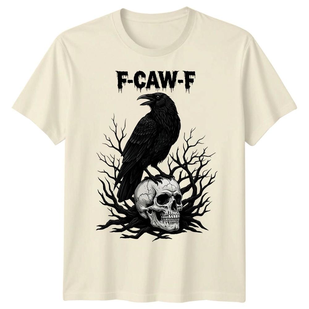 F-CAW-F Funny Crow Raven Meme Sarcastic Gothic Halloween T-Shirt Adults#15