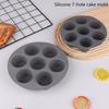 Seven-Hole Air Fryer Silicone Pad Griddle Plate Baking Tray Holder Tray Pan Accessories Silicone Cake Mold Kitchen Supplies Tool