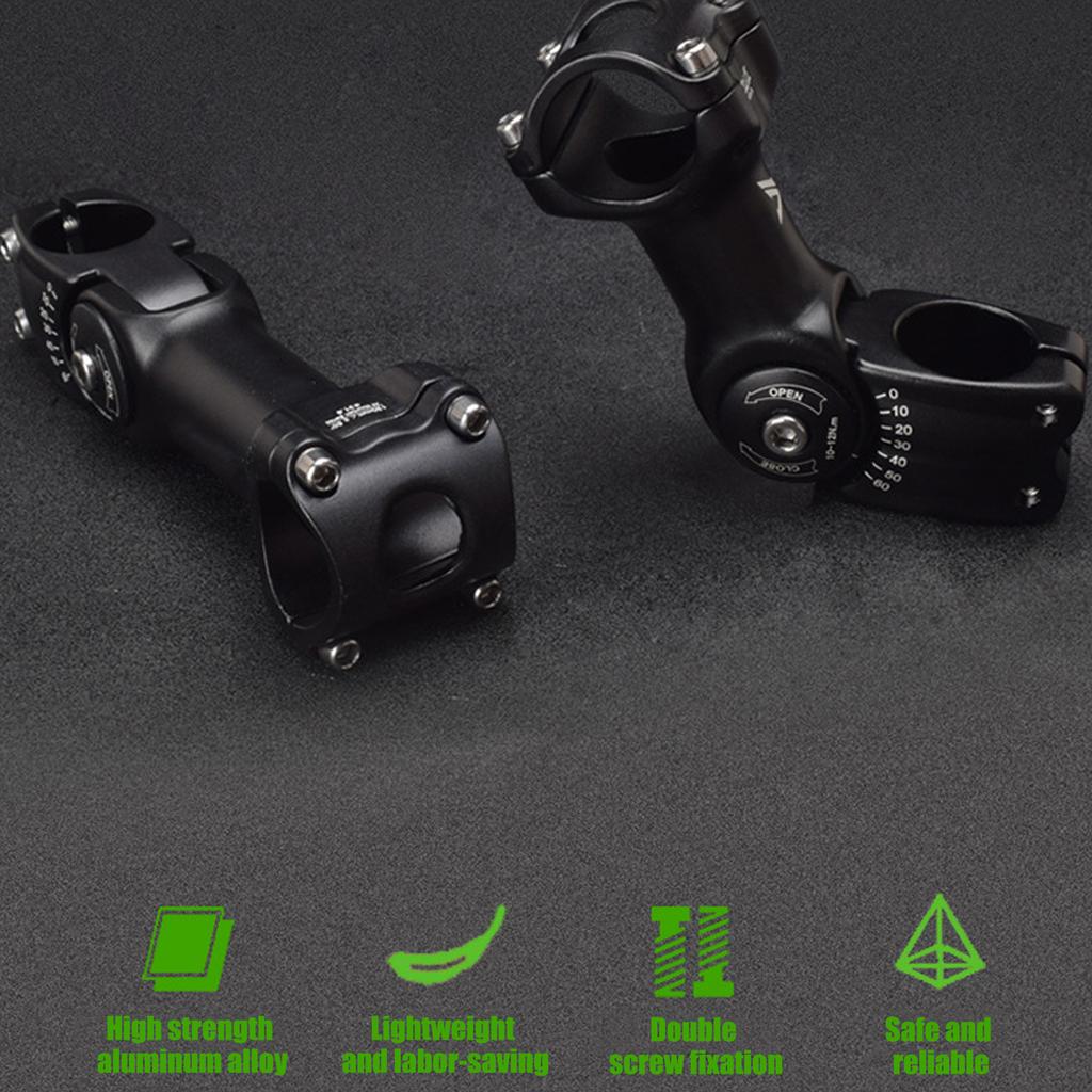 Adjustable Bike Handlebar Stem Aluminium Alloy Bike Stem Handlebar Risers Extension Adapter for Road Mountain Bike