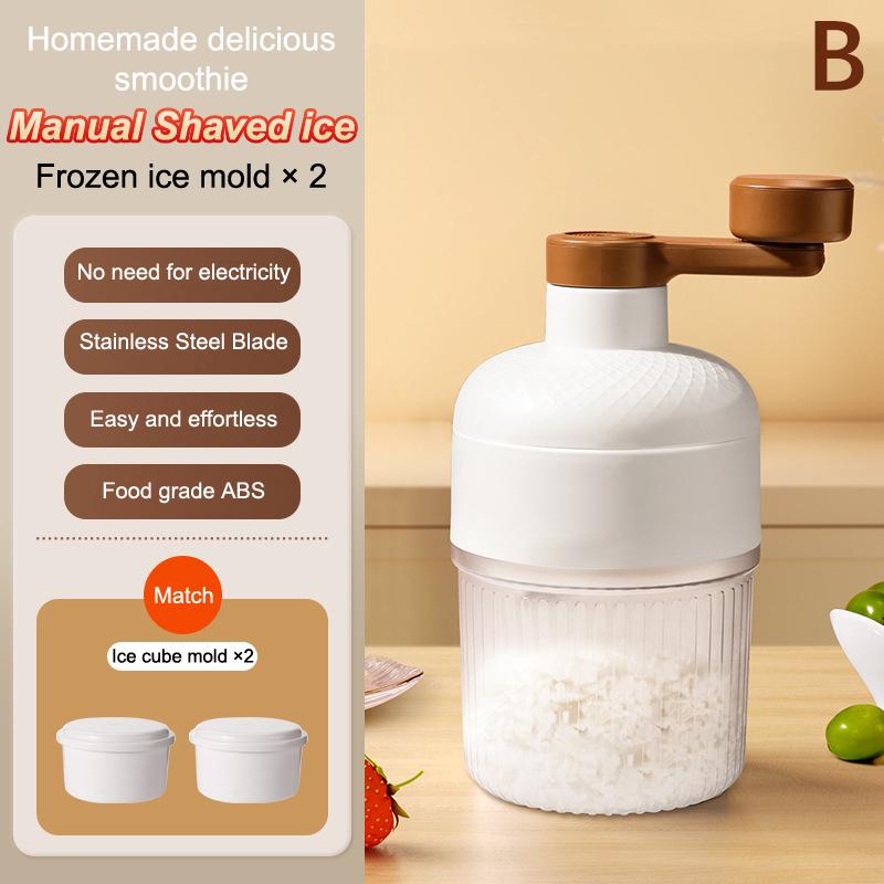 Mini Easy Ice Shaver Creative Shredding Shaved Crushing Machine Household Hand-Cranking Practical Portable Ice Cream Tools