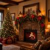 Artificial Christmas Wreath with Red Berries, Pinecones, , 180cm or 270cm, Indoor Outdoor Festive Decoration
