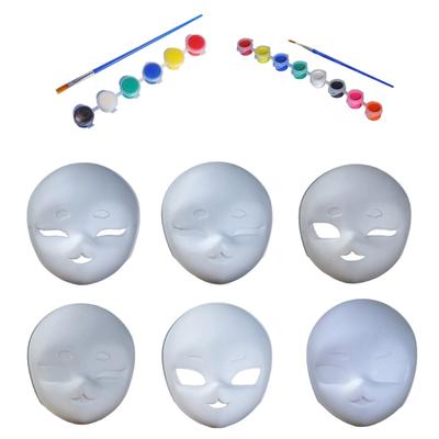 Plastic Mask Unpainted Masquerades Mask Hand Paint Mask for Halloween Cosplay Party Kid Birthday Supply