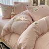 INS Style Bedding Sets Quilt Cover Sets Romantic Bedclothes Decor Woman Girls Bedroom Duvet Cover Sets 4pcs