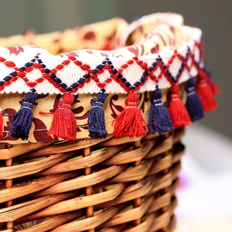 5 Meter Colorful Ethnic Style Curtain Decorative Tassel Lace Trim Upholstery Costume Fringe Trim Sewing DIY Accessories