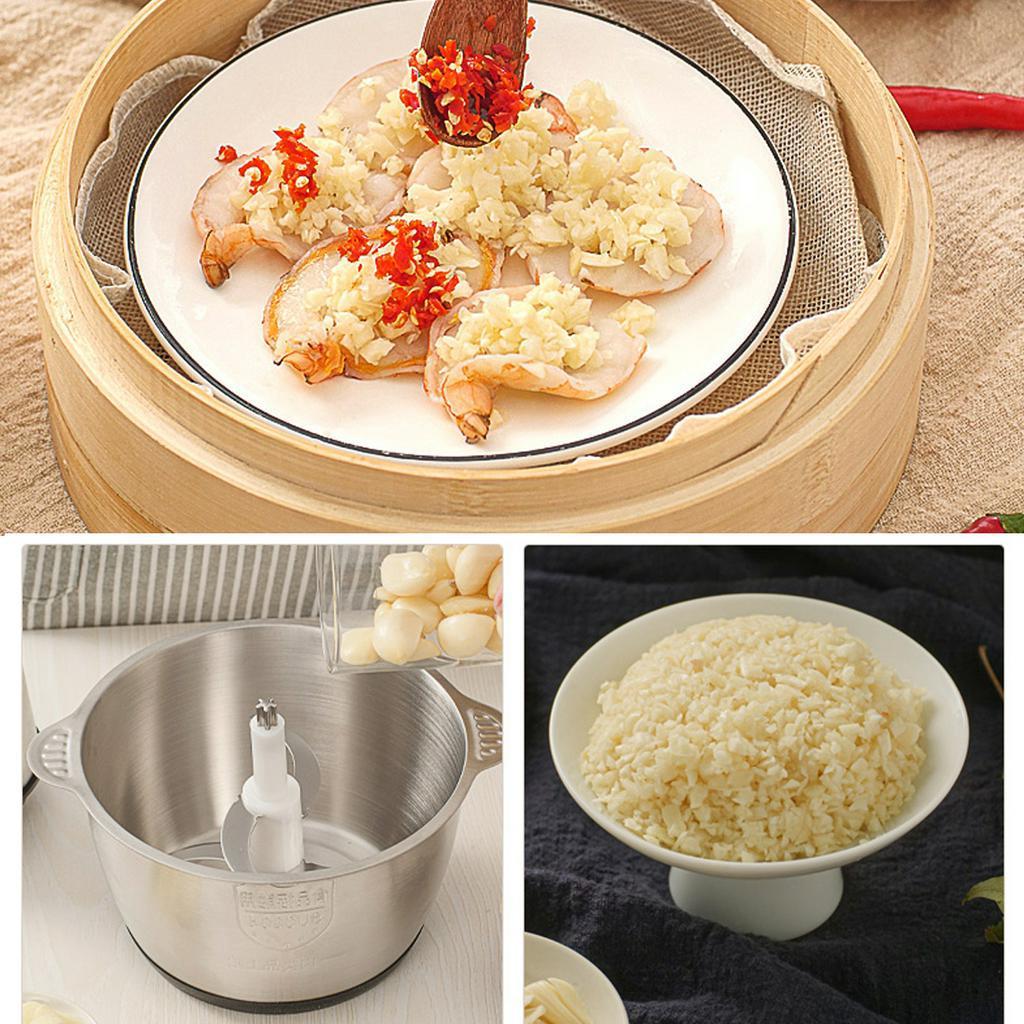 800W 3L Stainless Steel Meat Grinder 3 Speed Electric Chopper Meat Grinder Household Automatic Mincing Machine Food Processor