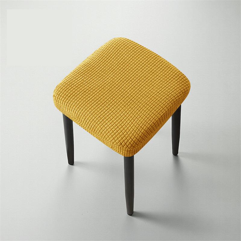 1/4pcs Polar Fleece Stool Cover Durable Elastic Non-slip Chair Seat Protector Slipcover Nordic Style Square Protective Case